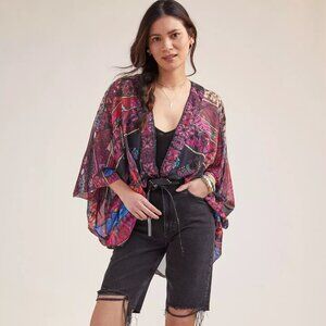 Paige Robbie High Rise Jean Shorts Black Meadow Stringy Hem Size 25 Grunge Boho